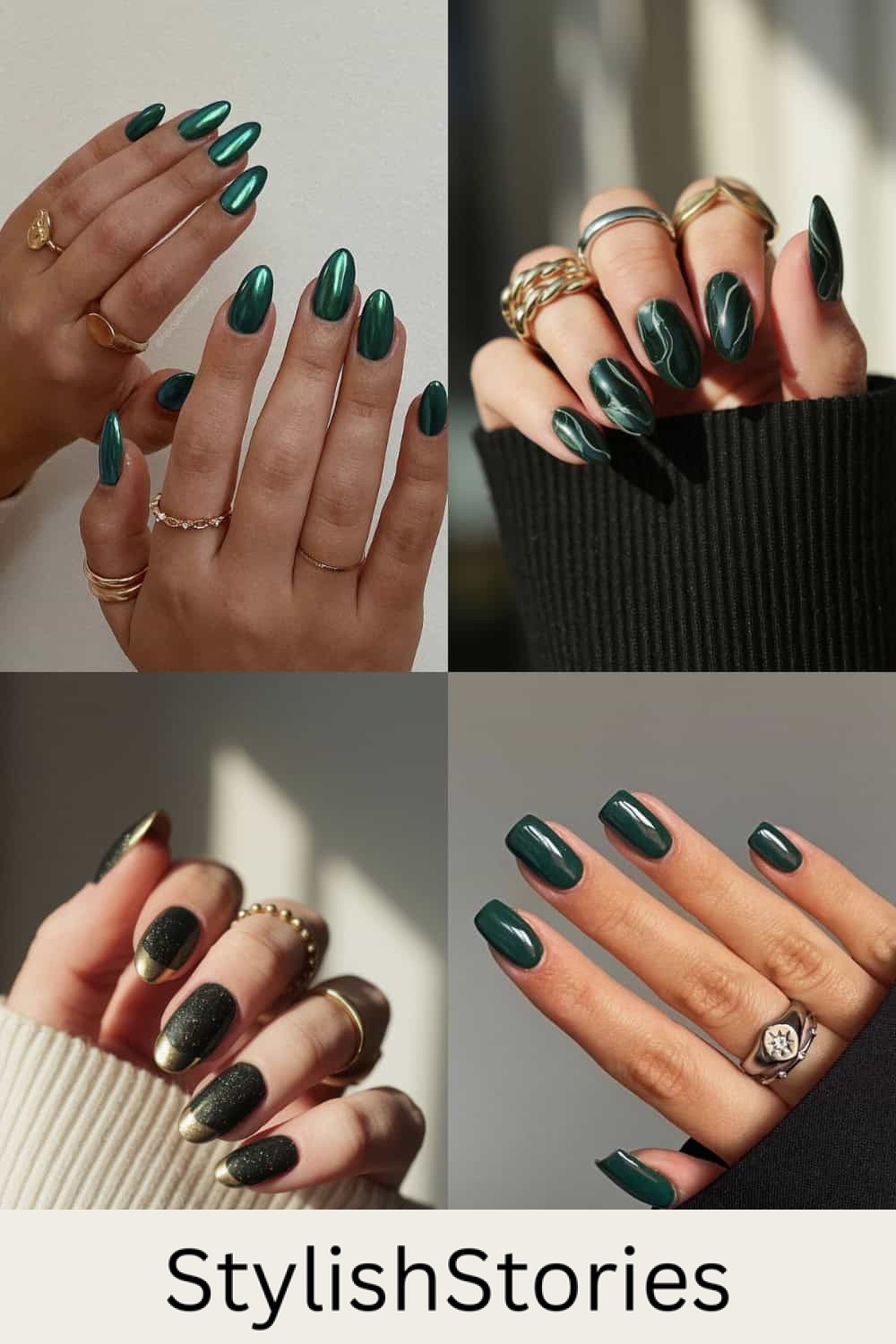 27+ Dramatic Dark Green Nails You’ll Adore for 2025