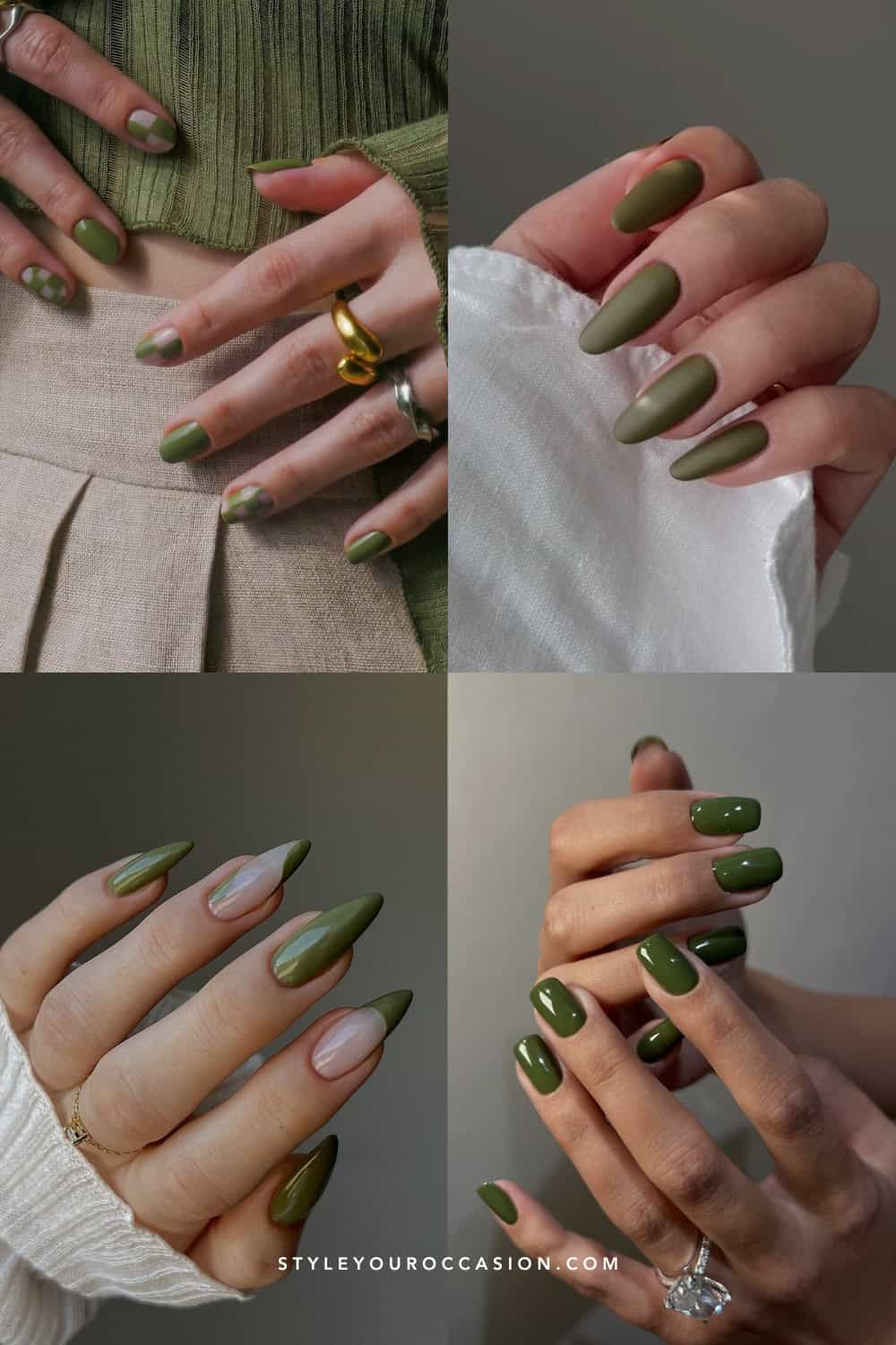 28+ Gorgeous Olive Green Nails You’ll Fall For in 2024!