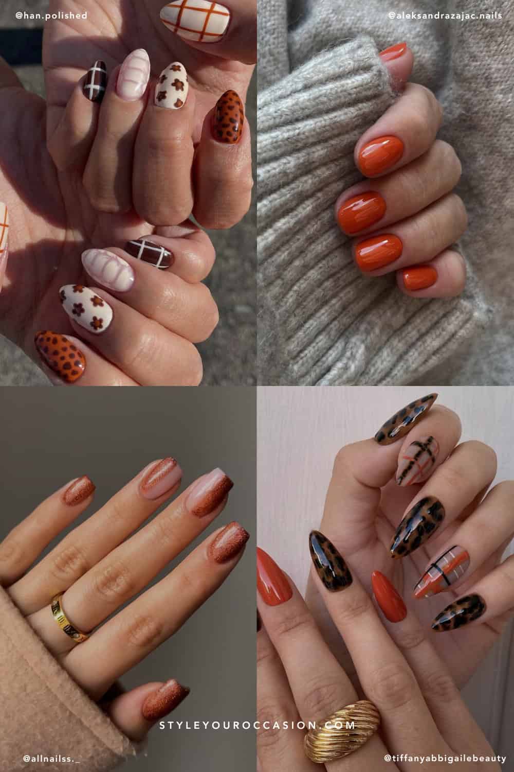 27+ Stunning Burnt Orange Nails with a Cozy Vibe for 2023