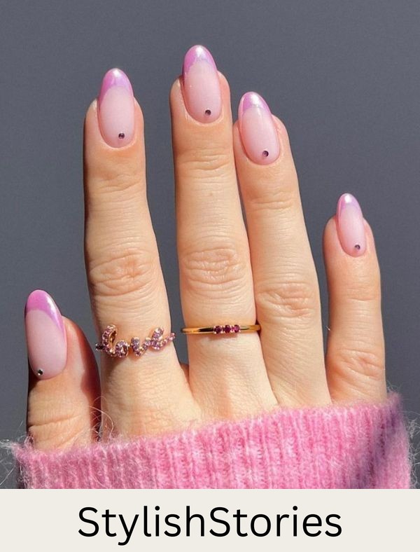 Rhinestone-Embellished Chrome French