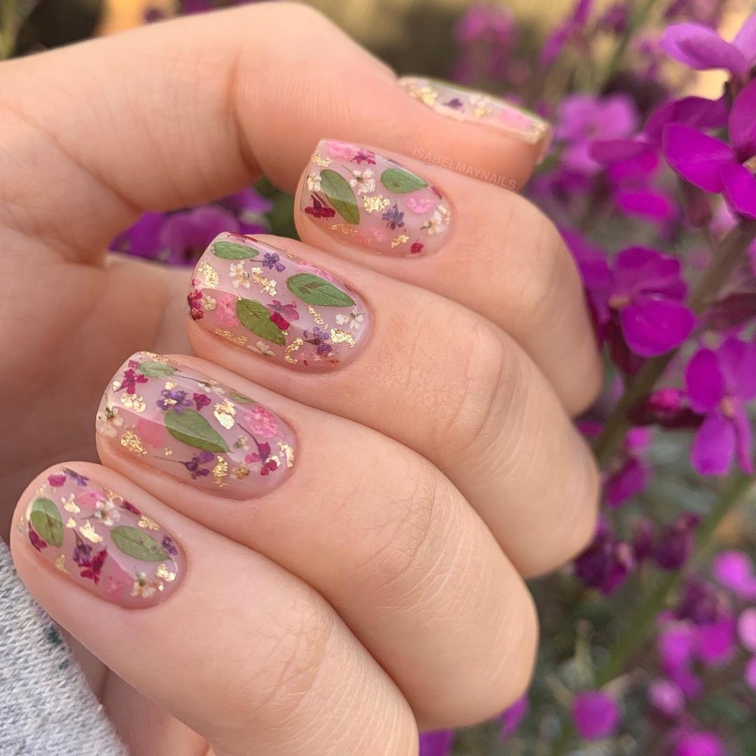12. Flower Nail Designs