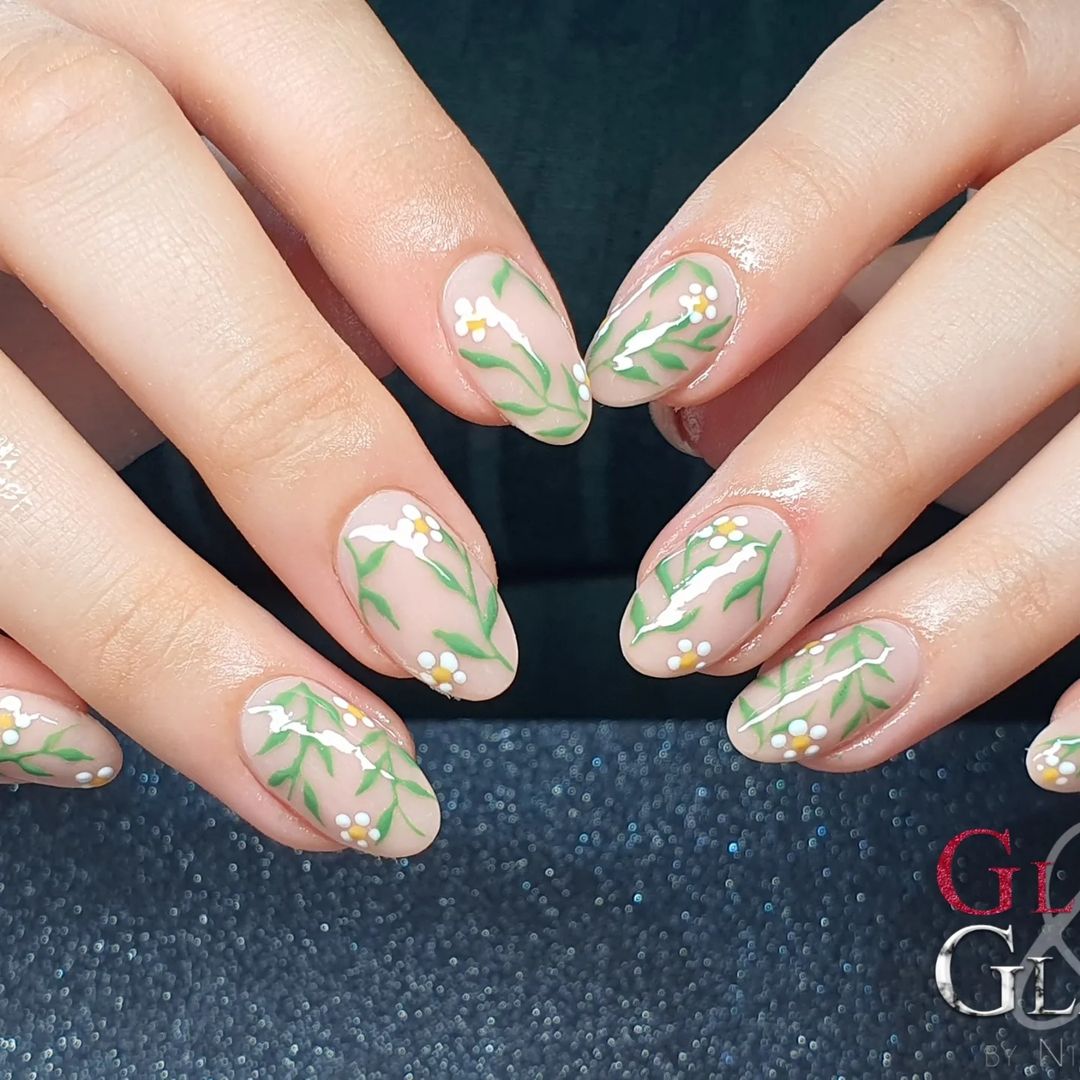22. Flower Nail Designs