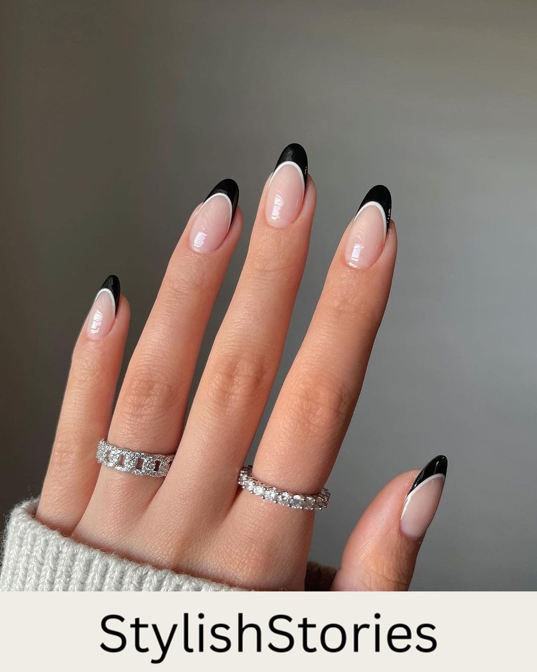 Classic Black French with White Outline