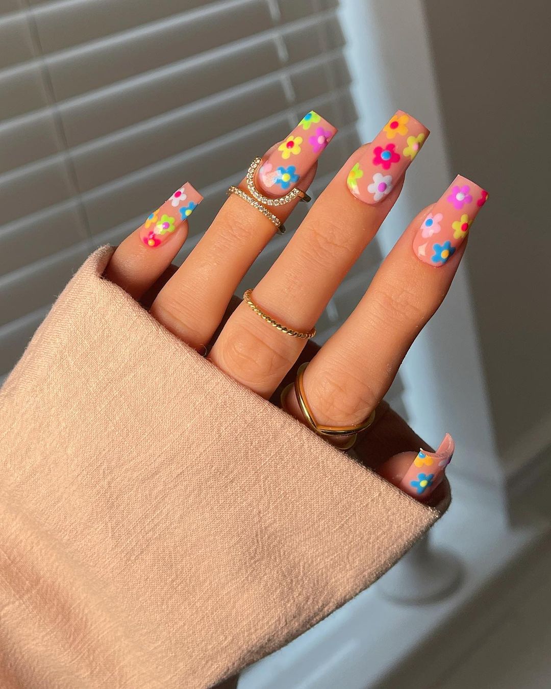 30. Flower Nail Designs