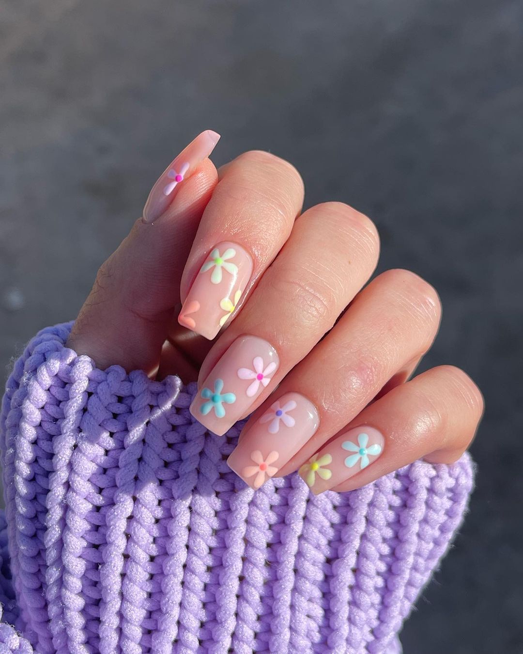 6. Flower Nail Designs