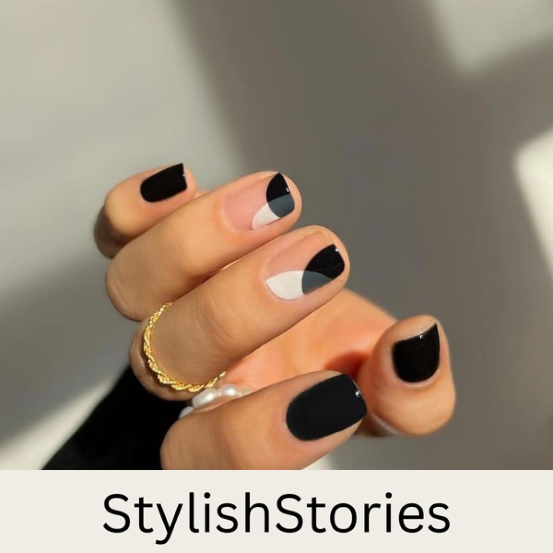 Chic and Contemporary Abstract Nail Design