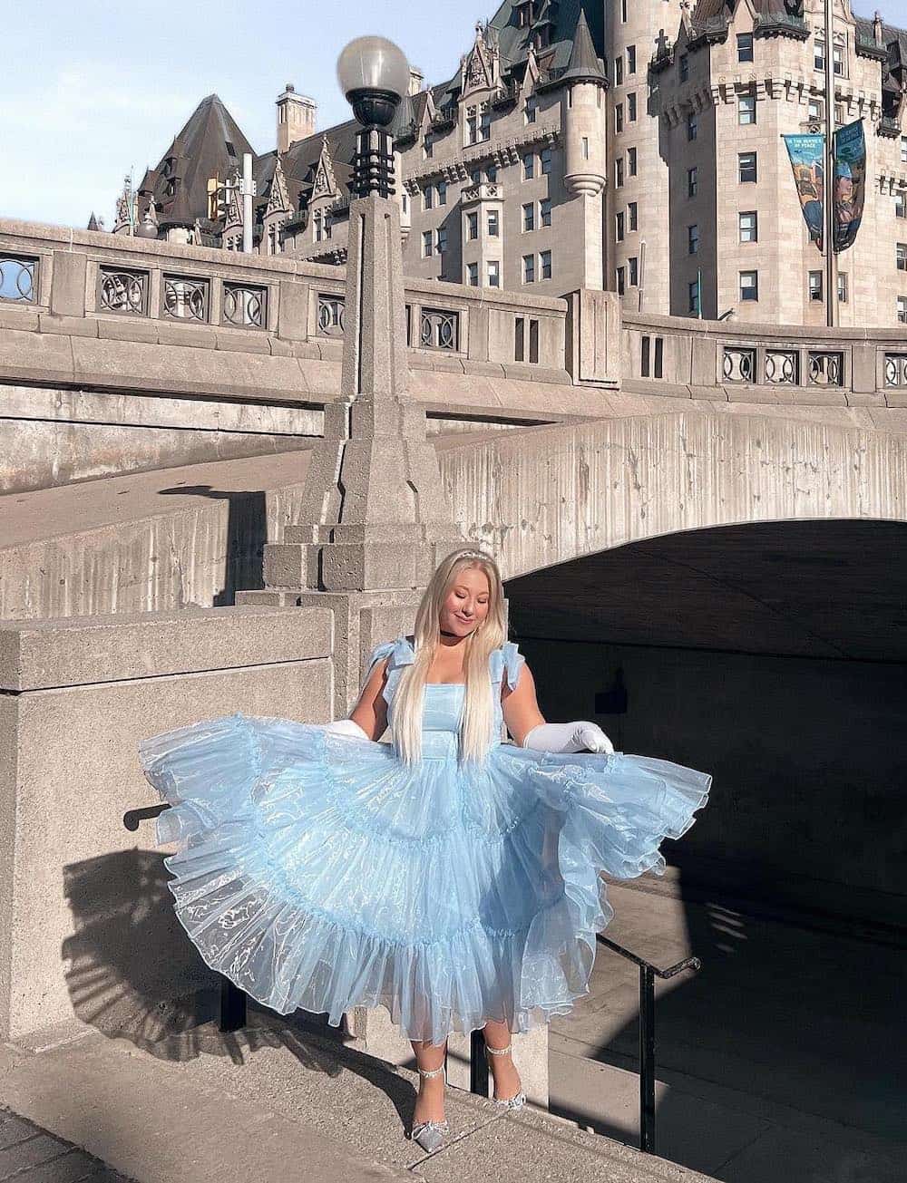 a woman dressed as cinderella