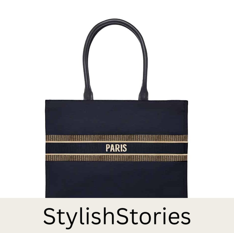image of a blue book tote with text band across the centre 