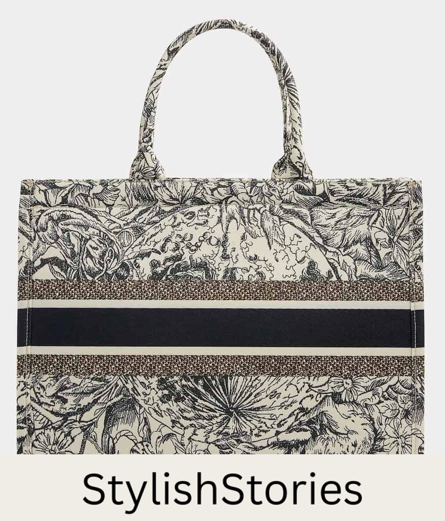 image of a tote bag with a tapestry print