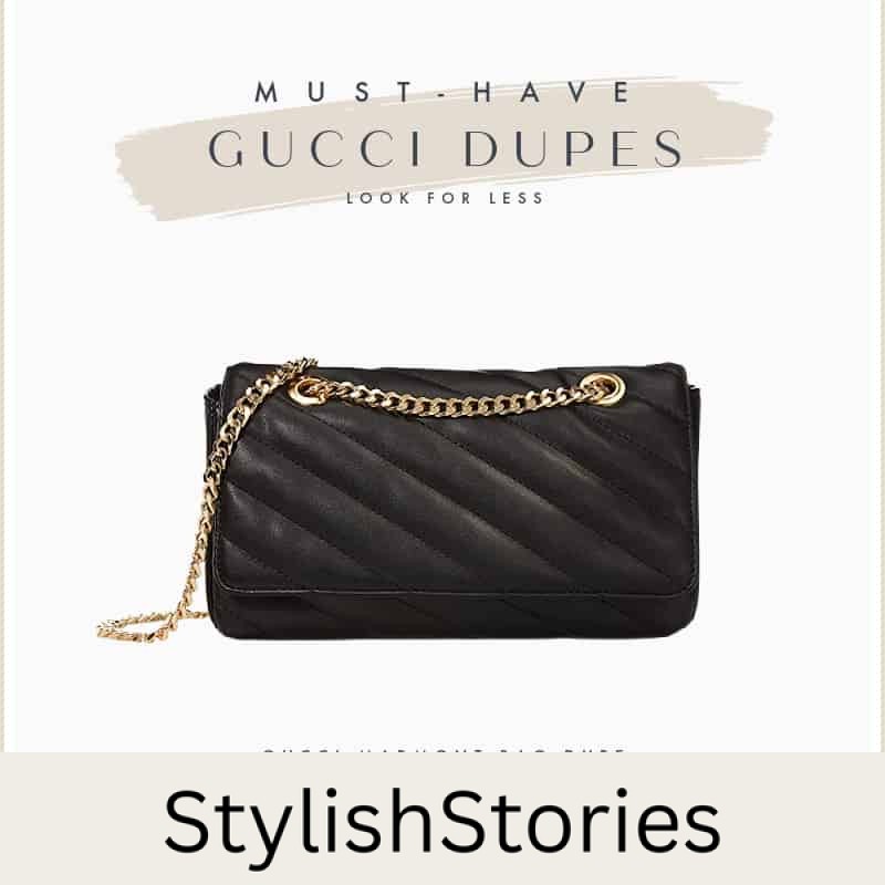 an image board of the Gucci marmont bag dupe