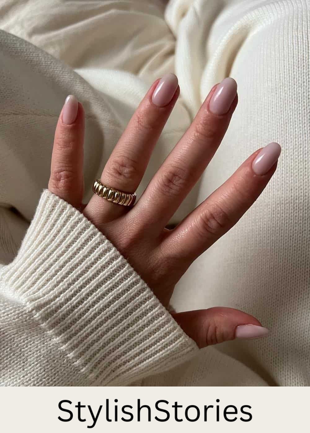 short milky white nails