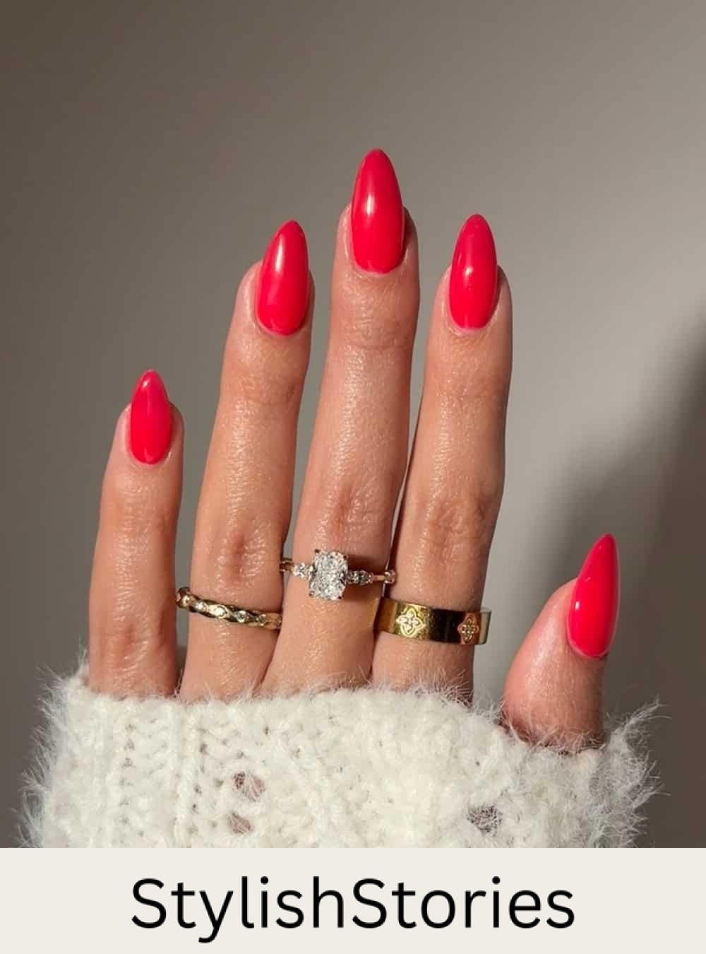 long red almond nails